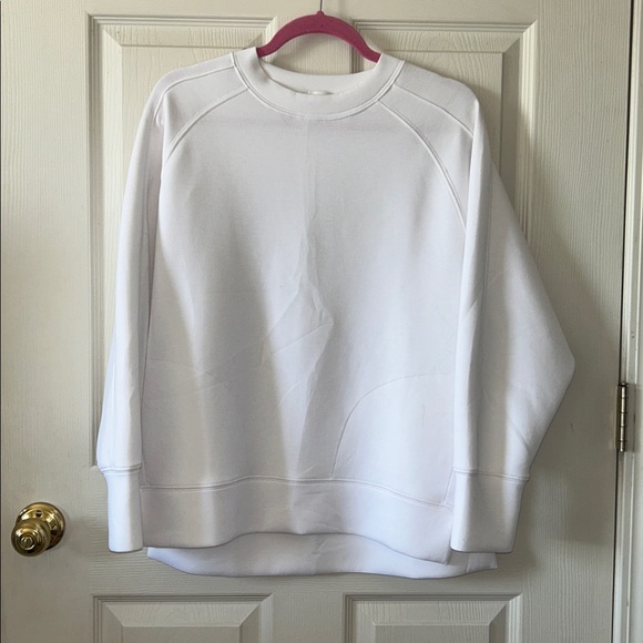 YPB Abercrombie Women’s neoKNIT Legging-Friendly Crew Sweatshirt in White Size S - Picture 5 of 11